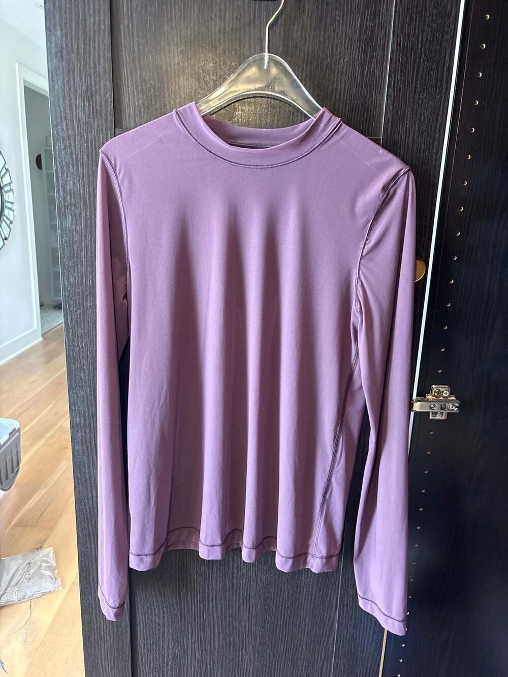 Lululemon Waterside Long-Sleeve UV Protection Swim Top Purple Keyhole Back
